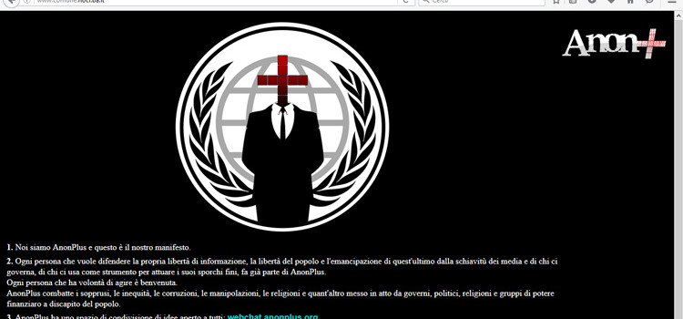 Il sito del Comune hackerato da AnonPlus