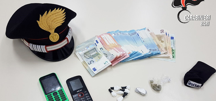 Droga: arrestato pusher a San Pietro Piturno con cocaina e 2mila euro
