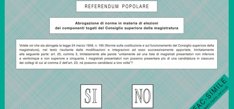 Il quinto quesito referendario: l’elezione dei componenti togati del CSM